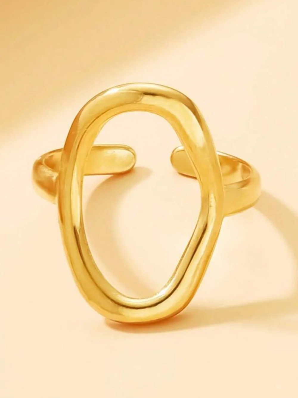 ⚜️⚜️Real Gold plated Open Wave Adjustable Ring - Women's Fashion Jewelry